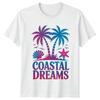 Coastal Dreams Palm Trees Coastal Travel Mens T-Shirt Womens Tee Graphic