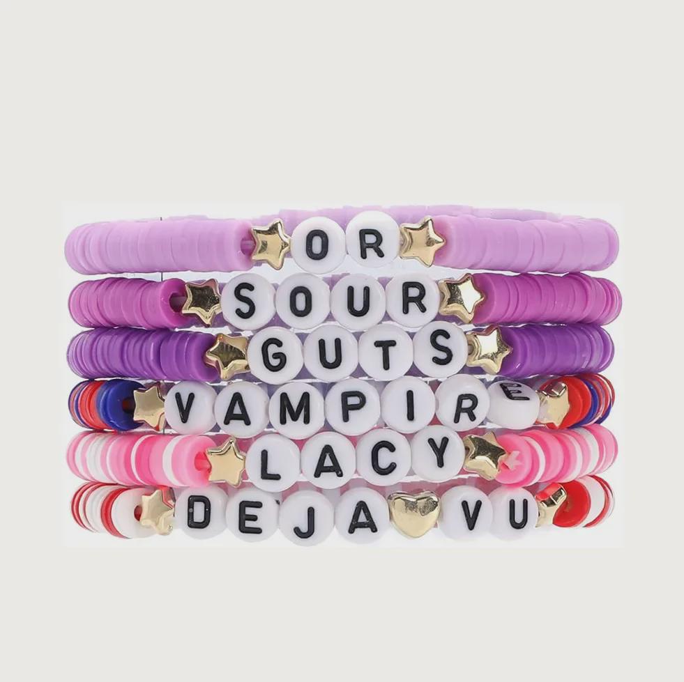 Набор браслетов Оливия Родриго из фиолетовой глины