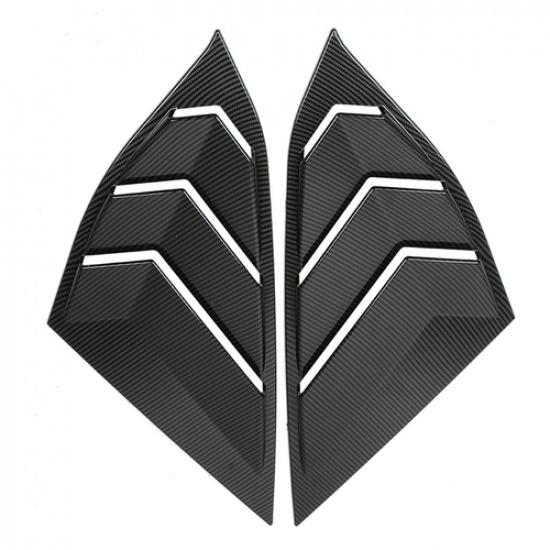 For Honda Civic Sedan -2025 Carbon Fiber Rear Window Louver Cover Side Vent
