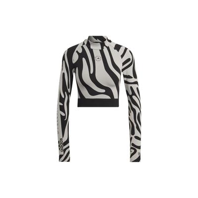 Футболка с коротким рукавом и принтом зебры, женская, серая, HF3067