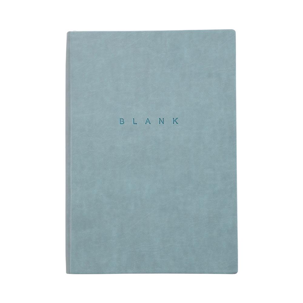 (Free Logo Engraving) A5 Soft Leather Blank Notebook, Solid Color Notepad, Business Meeting Record Book, Student Diary, Travel Log