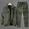 Autumn and Winter Plus Velvet Thickened Overalls Suit Men's Cold-proof and Warm Labor Insurance Clothing