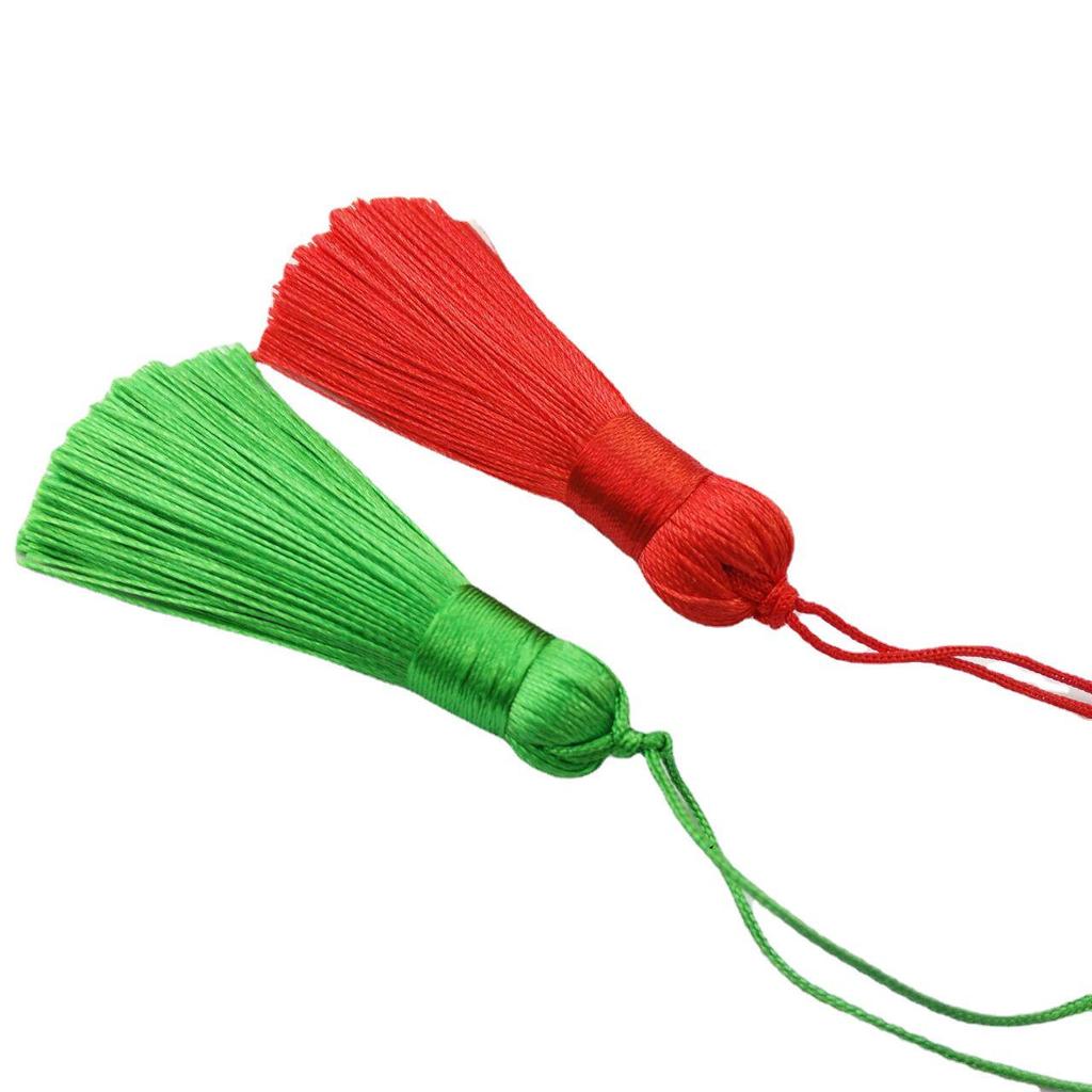 Short 5cm DIY Handmade Tassel Pendant for Phones or Cars - Retro Style