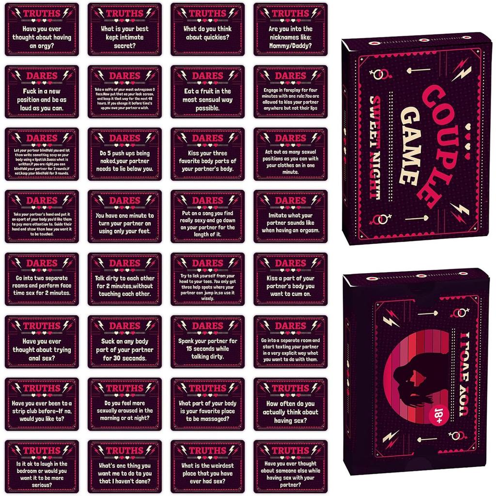 Cards For Couples Games Night Deepen Communication Enhance Feelings (Black Pink)