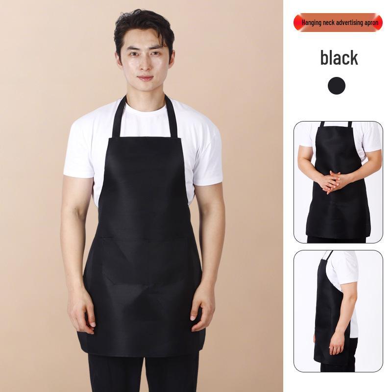 Вельветовый фартук Oxford с отделкой под персиковую кожу: Униформа для ресторана и кафе с завязками на шее