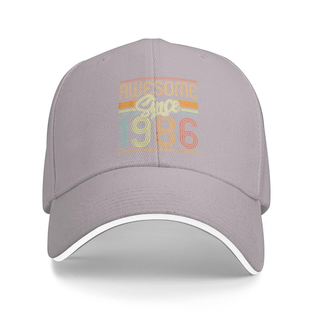 Awesome Since 1986 40th Birthday 40 Years Old Bday Casual Baseball Cap Summer Trucker Hat Adjustable Kpop Rock Hip Hop Hats Men