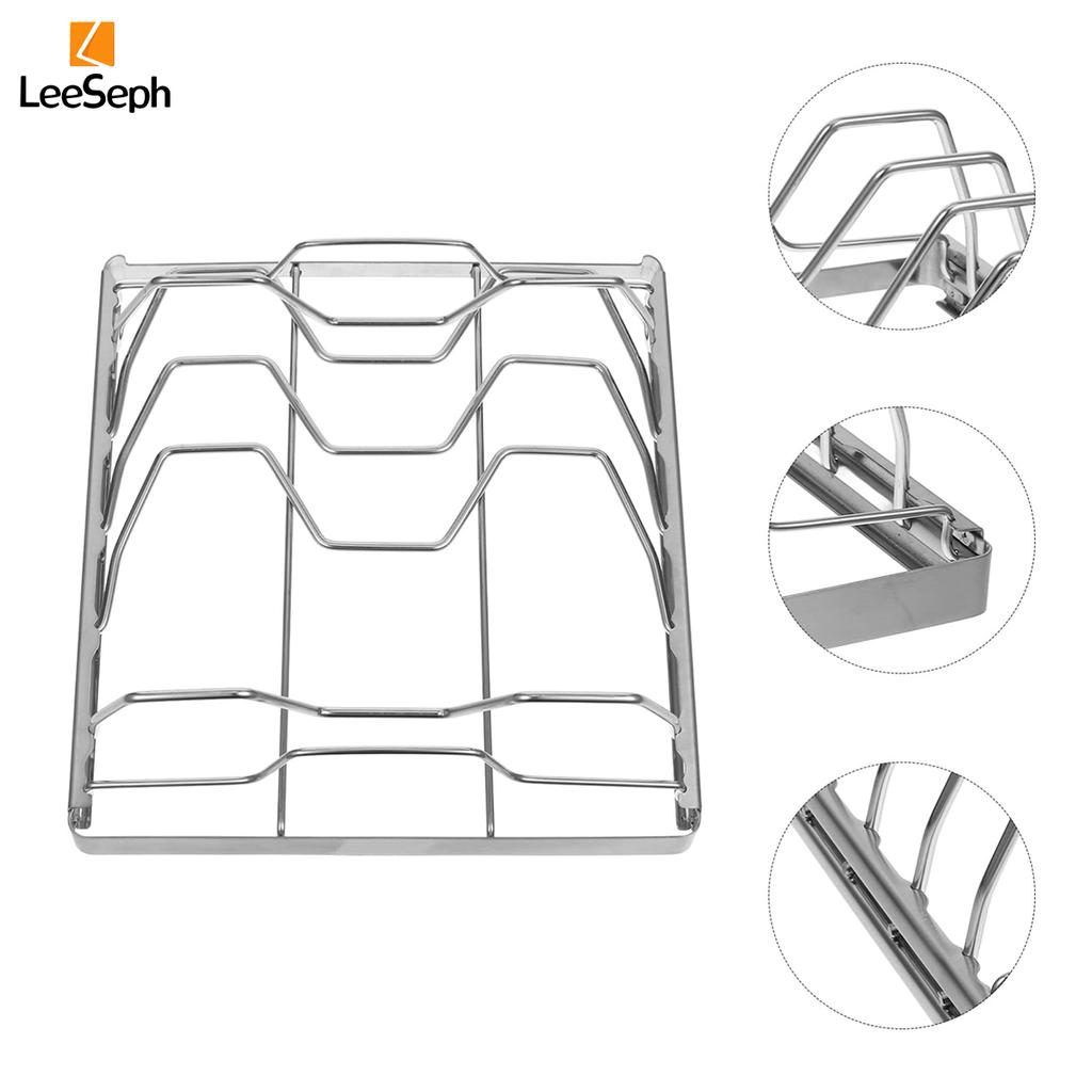 Стойка для ребрышек из нержавеющей стали, складная стойка для ребрышек, гриль-барбекю, приспособление для барбекю для семейного праздника, кемпинга на открытом воздухе, рождественской вечеринки