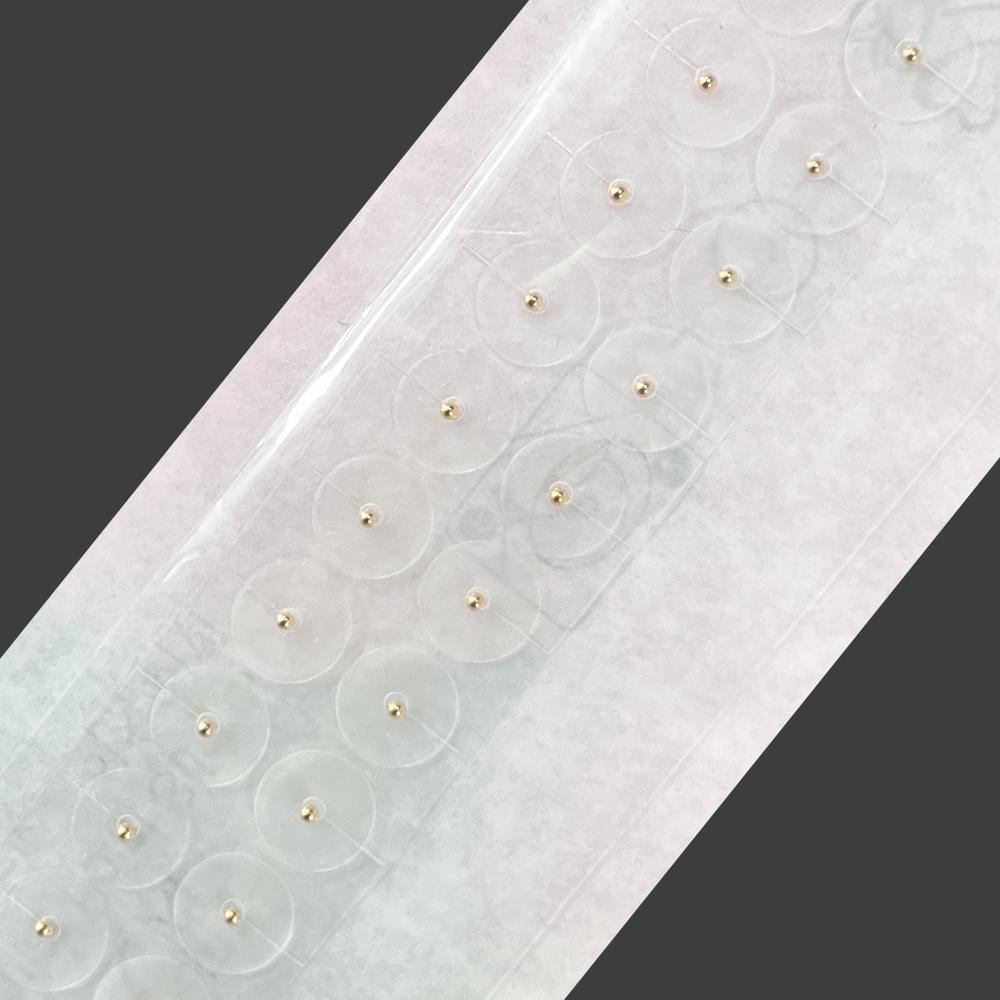 100 шт. Наклейки для аурикулотерапии из розового золота для снятия боли, беспокойства и сна