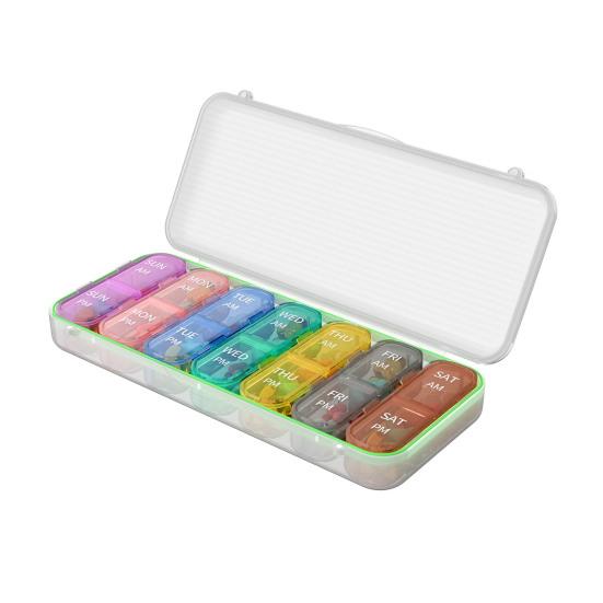 Ящик для хранения таблеток Органайзер для таблеток Не содержит BPA Большая емкость Несколько отделений Влага