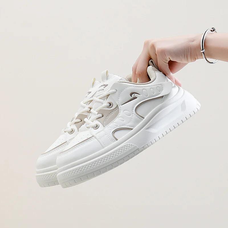Мода 2024 Весна и Осень Новая женская модная повседневная обувь Дышащая и удобная спортивная обувь Повседневная обувь для прогулок на открытом воздухе