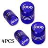 4pcs For Ford Focus Logo MK1 MK2 MK3 MK4 Auto parts Auto Badges Car Wheel Tire Valve Caps Tyre Stem Covers Airdust Waterproof