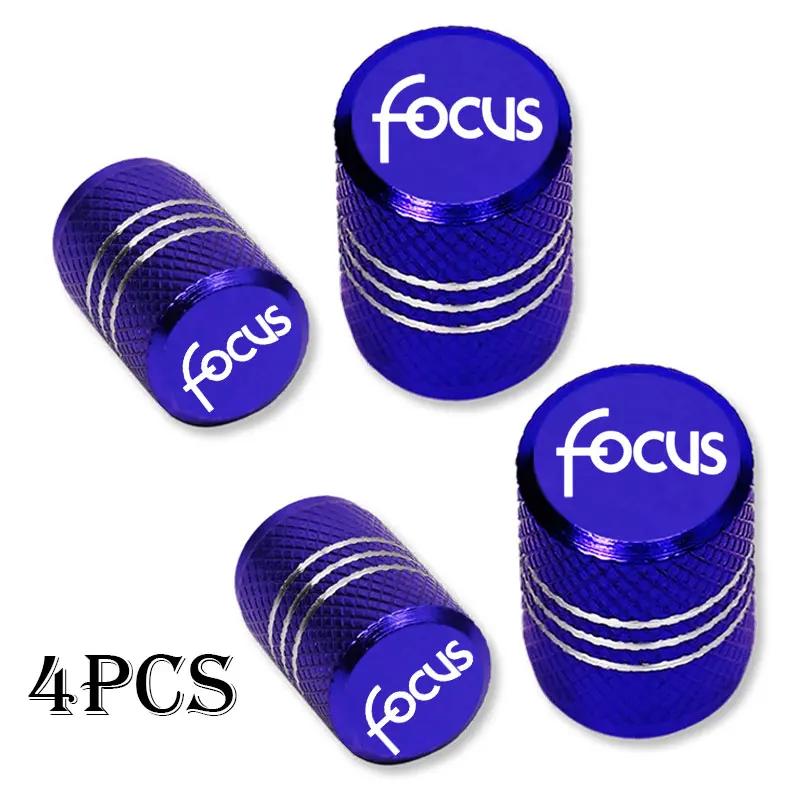 4pcs For Ford Focus Logo MK1 MK2 MK3 MK4 Auto parts Auto Badges Car Wheel Tire Valve Caps Tyre Stem Covers Airdust Waterproof