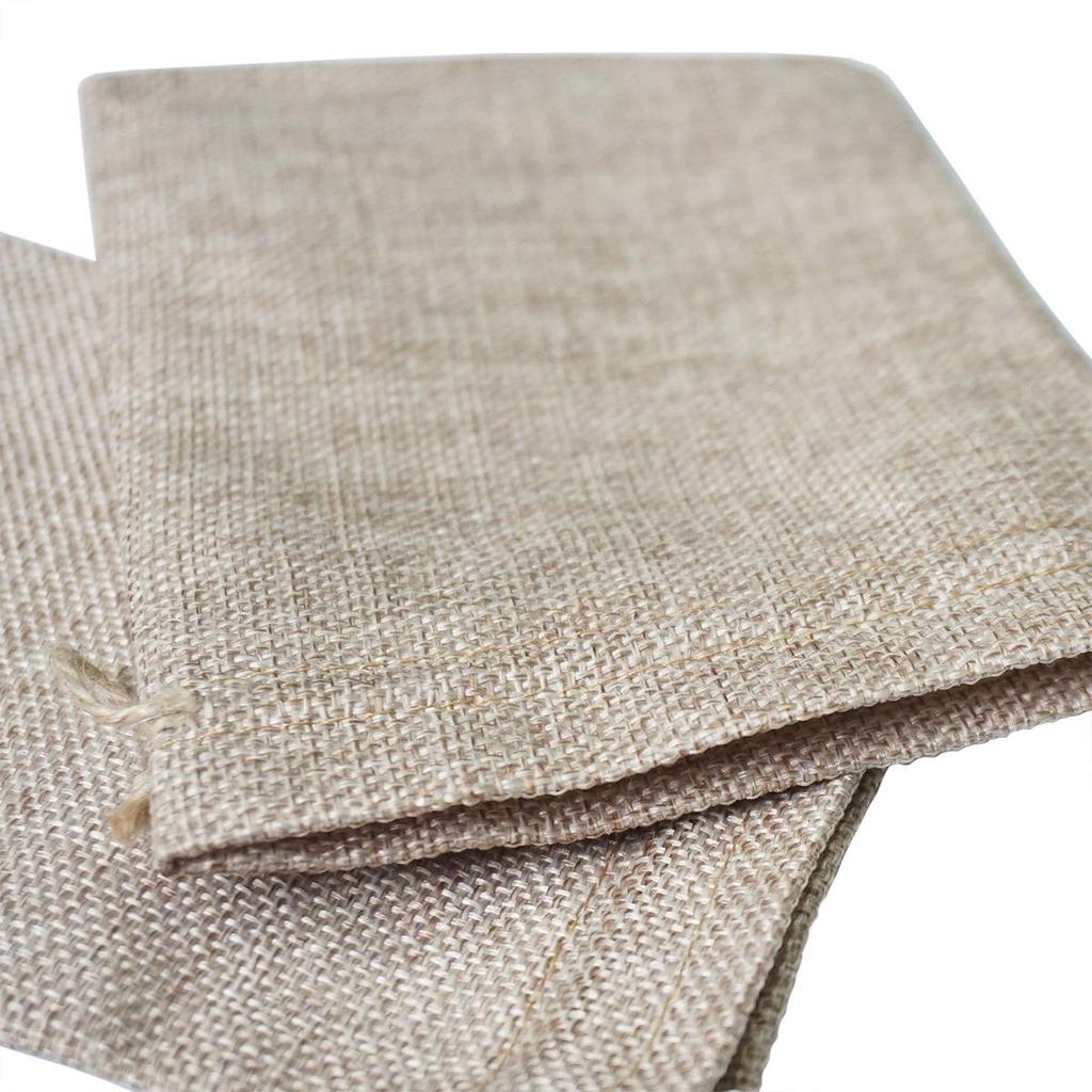 Набор из 20 джутовых льняных мешочков с завязкой размером 13 см x подарочная упаковка подарочный аксессуар для хранения простые мешочки, веревка, 18 см, сумка, сумка, сумка, чехол, мешочек,