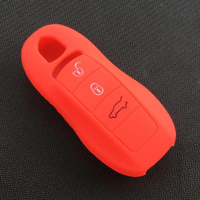 ADB2 Car Key Fob Holder Cover Case For Porsche Cayenne 911 996 Panamera Macan silicone Car Protection Shell Auto Accessories Styling
