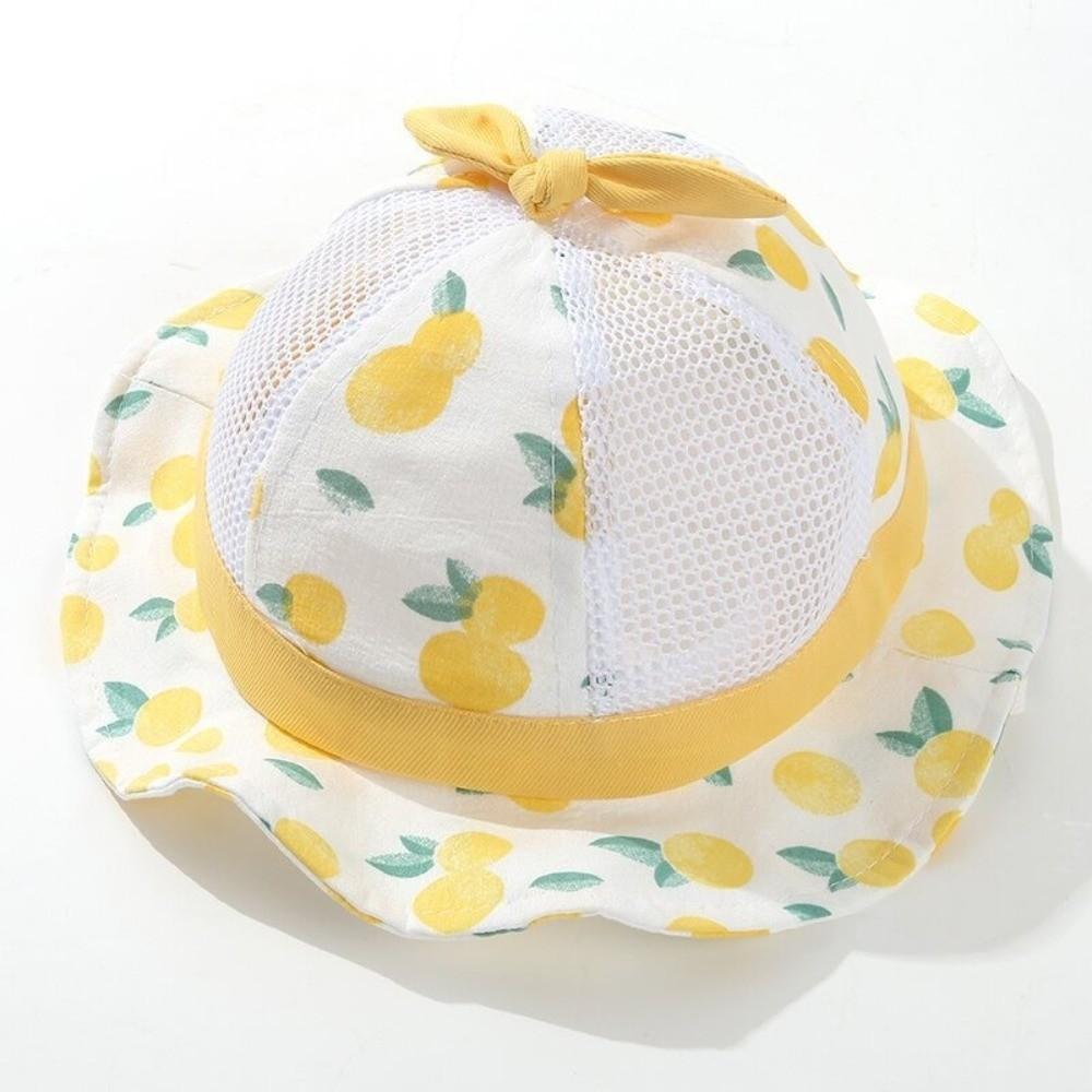 Wide Brim Baby Bucket Hat Fruit Print Panama Cap New Fisherman Cap Summer