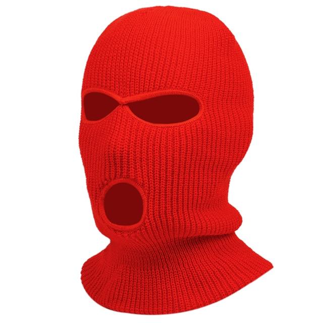 1Pc Embroidery Balaclava Face Mask 3-Hole for Cold Weather Winter Ski Mask for Men and Women Thermal Cycling Mask Christmas Gift