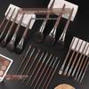Wool Highlighting Makeup Brush Set - 24 Pieces: Includes MUF Series Concealer & Loose Powder Brushes