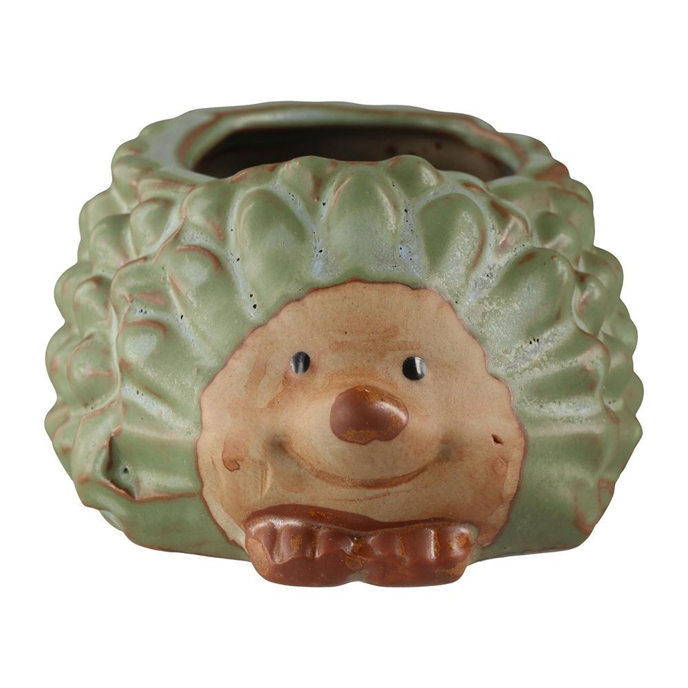 Ceramic Cartoon Animal Planter Small Succulent Plant Pot Ornament Hedgehog Flowerpot Home