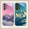Пейзаж снежной горы Для Samsung S8 S9 S10 S20 Ultra S21 Pro S22 Plus S23 FE S24 Ultra S25 Edge S25Ultra Стеклянный чехол для телефона