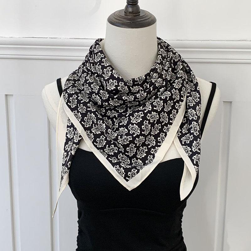 Silk Scarf High-end New Summer Multi-purpose Scarf Shawl Versatile Decorative Scarf Headscarf Triangle Scarf Waist