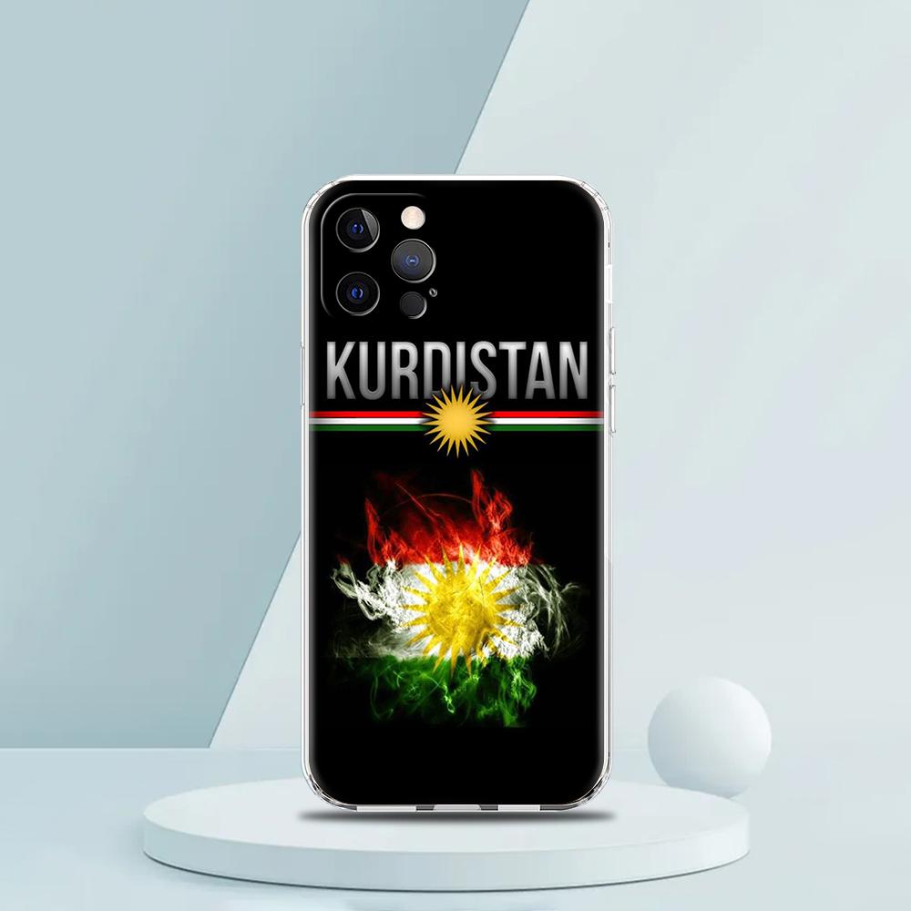 K-Kurdistan Flag Phone Case for iPhone 16 15 14 13 12 Pro Max Transparent Soft for iPhone 11 Pro Max 7 8 Plus XS XR Shell Capas