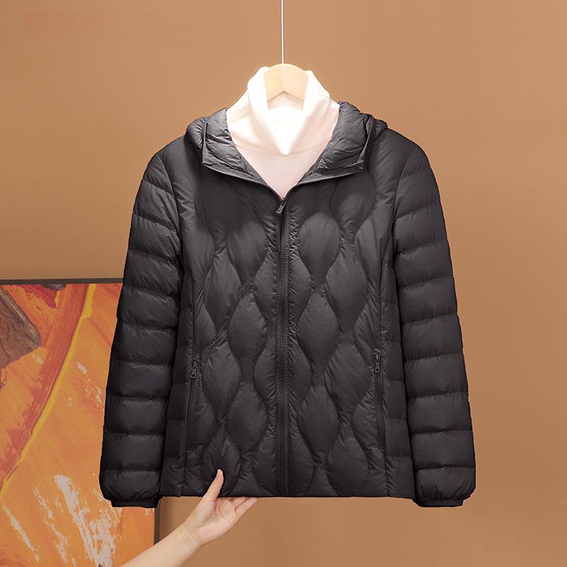 Light down jacket women's winter out-of-season fashion versatile casual short hooded slim-fit warm jacket