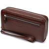 Spacious Men's Clutch Bag Made of Genuine Leather KARYA 21948 Dark Brown