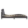 Viana  Bed Frame without Mattress Gray 140x200 cm Faux Leather