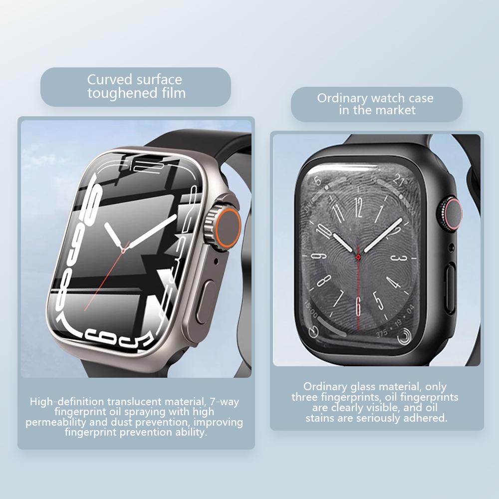 Обновленный чехол для Apple Watch 8 7, 45 мм, защитная пленка для экрана, жесткое закаленное стекло ПК, IWatch Series 4, 5, 6 Se, 44 мм, сменный чехол на Ultra 49 мм