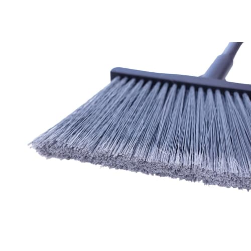 Senkichi SGB-24 Forked Synthetic Fiber Broom for Site Use, Short Handle, Total Length: Approx. 820mm