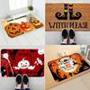2pcs Halloween Foot Mats Ethnic Festival Decorative Floor Mats Easy To Take Care of Door Mats