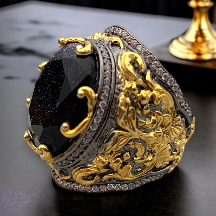 Стильный Роскошный Квадратный Набор Колец Изумрудно-Зеленого Цвета для Мужчин Новый Элегантный