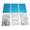 3 Set Nail Art Stamping Plates Stainless Steel Different Patterns Fingernails Template Stencil