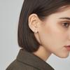 Pick Zircon Ear Buckle Earrings Women's Autumn and Winter Niche Design Sense Ins Cold Wind Flash Diamond Earrings Earrings