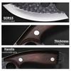 3PCS Stainless Steel Kitchen Chef Knife Hand Forged Boning Knife Cutters Pocket Knife Slicing Cooking Mini Knife Multipurpose Knife