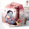 1pc Cherry Blossoms Butterflies Eeyore's Pattern Beautiful Looking Automatic Folding Umbrella, 3 Folding, 8 Iron Frame Design, Durable and S