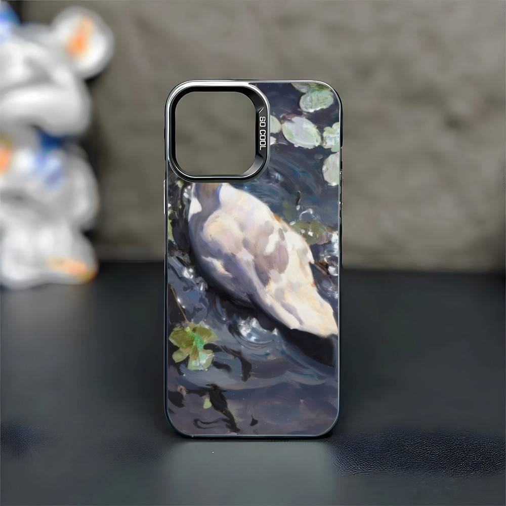 Leisurely Goose Phone Case For iPhone17,16,15,14,13,12,11 Plus,Pro Max Black Matte Shockproof Cover