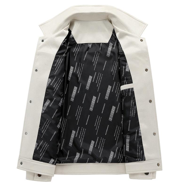 Autumn New Fashion Youth Versatile Casual Jacket Men's Deerskin Velvet Japanese Fashion Brand Men's Lapel