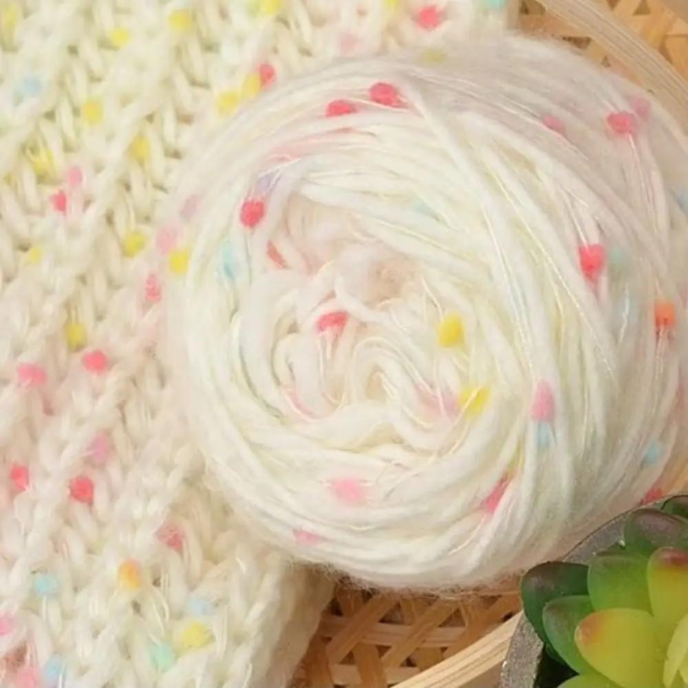 50г/Клубок Цветная Мохеровая Пряжа Радужные Бобы Шерсть Хлопковая Пряжа Толстая Нить Хлопковая Пряжа Вязальный Крючок Нить для Вязания Свитер Шарф Поделки