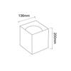 Plafonnier LED carré 10W 700lm 4200K Noir XL