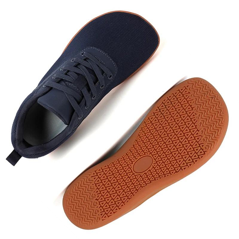 New Men's Wide Minimalist Barefoot Sneakers Unisex Minimalist Artificial Sneakers Lightweight Adjustable Slip On Walking Shoes