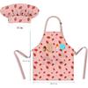 Kids Chef Hat and Apron, Adjustable Kids Aprons with Pocket Girls Boys Kitchen Toddler Aprons for Cooking Baking