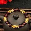 Beaded Wealth Bracelet Natural Stone Beaded Bracelet 1 Piece Pixiu Men's Jewelry Lucky Good Luck Men's and Women's Delicate Jewelry