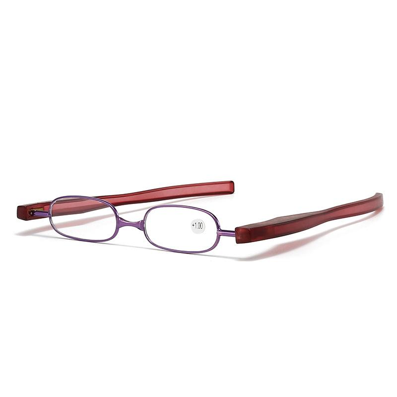 Folding Reading Glasses 360 Degree Rotation Portable Ultra-Light Reading Glasses Middle Old Reading Mirror