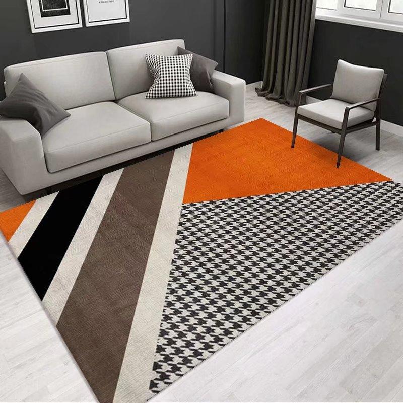 Мягкий оранжевый ковер для гостиной, европейский геометрический ковер для домашнего декора, моющийся коврик для прихожей, большой размер, ковры для спальни 2x3 м