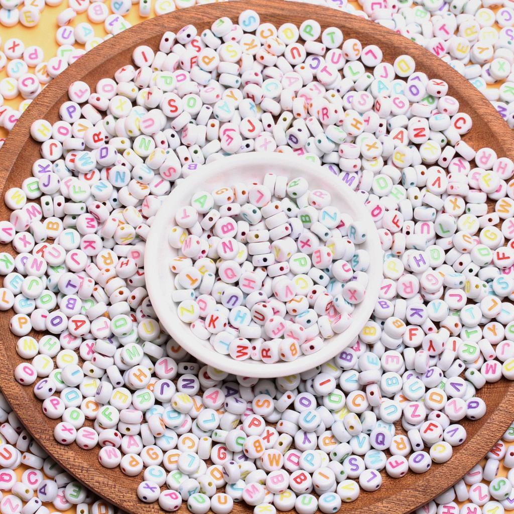 500 г акриловые ювелирные аксессуары, плоские бусины с буквами, квадратные бусины разных цветов, свободные бусины