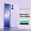 ABEEL For Sony Xperia 5 V Magnetic Case Skin Touch Liquid Silicone Phone Back Cover