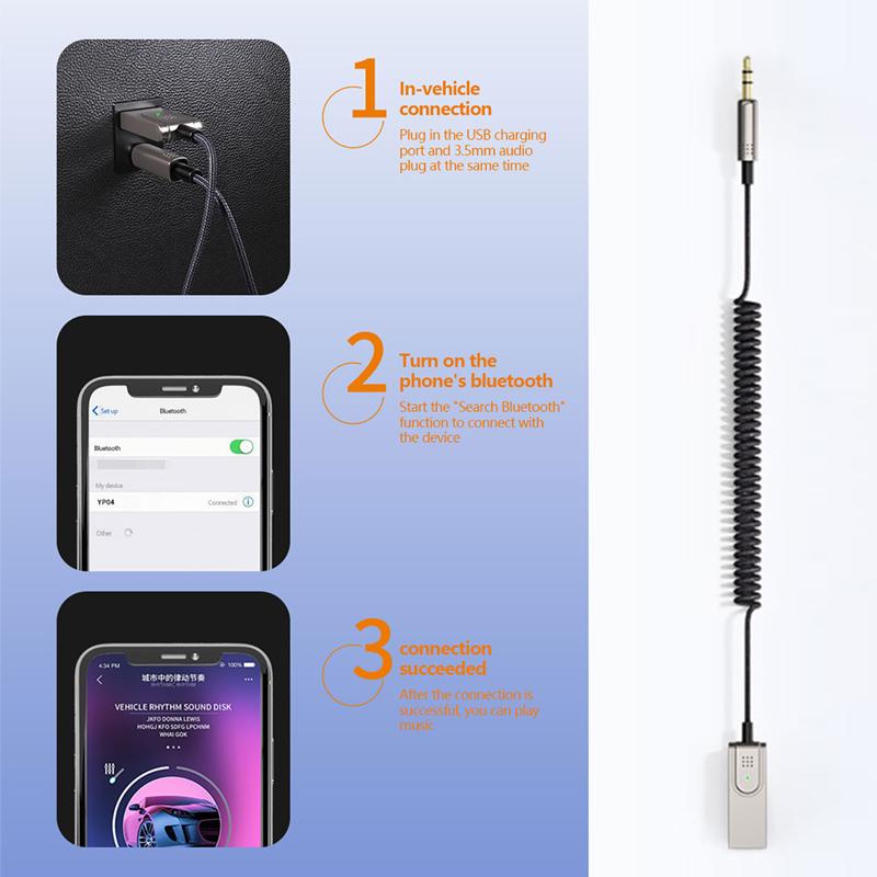 Aux Bluetooth-адаптер, кабель-ключ для автомобиля, разъем 3,5 мм, Aux Bluetooth 5,0 4,2 4,0, приемник, динамик, аудио-музыкальный передатчик