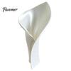 Unique Vase for Fresh Flowers 3D Printed Leaf Shaped Vase, Decorative Flower Elegant Milky White Arrangement, Modern Tabletop Home Living Room