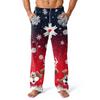 Мужские домашние брюки с принтом по всей поверхности, пижамные брюки для сна, длинные брюки, пижамные брюки